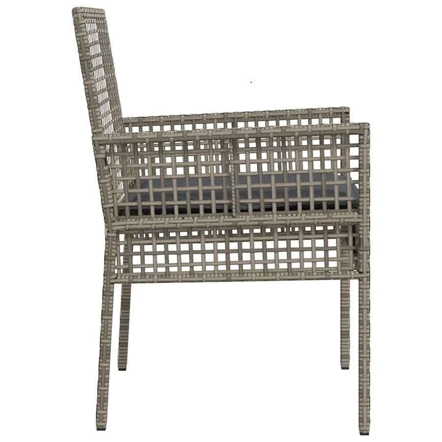 Chaise de jardin 2 pcs Gris 55 x 53 x 85 cm polyrotin - 6