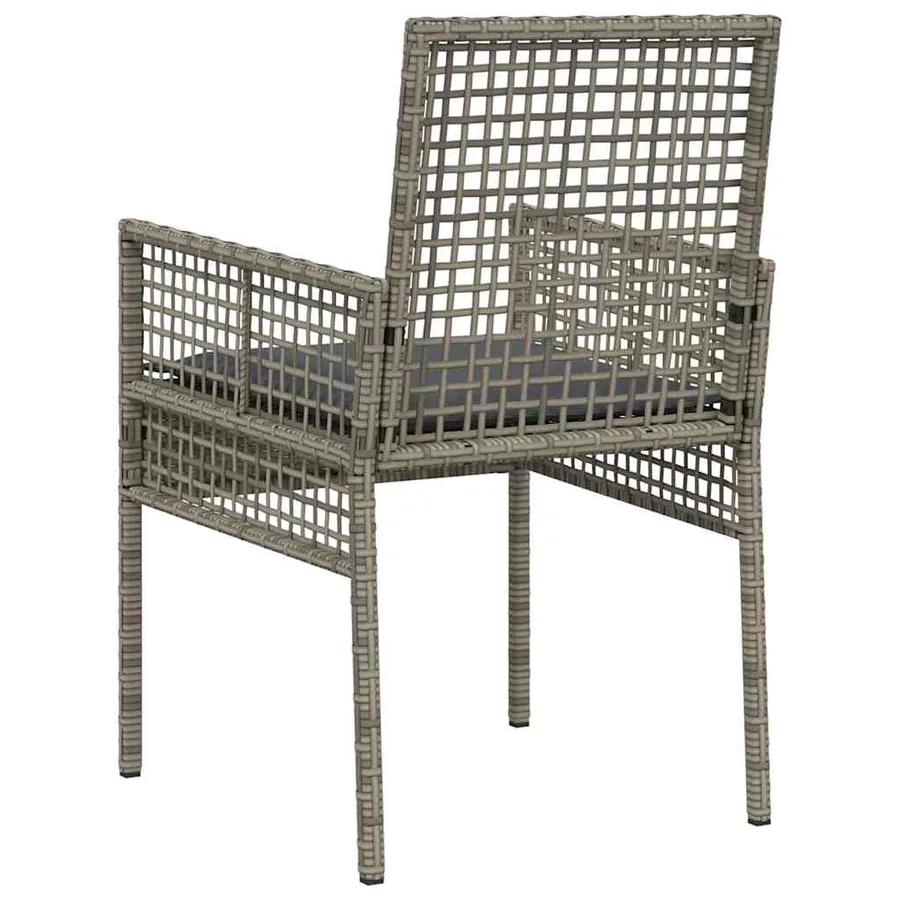 Chaise de jardin 2 pcs Gris 55 x 53 x 85 cm polyrotin - 7