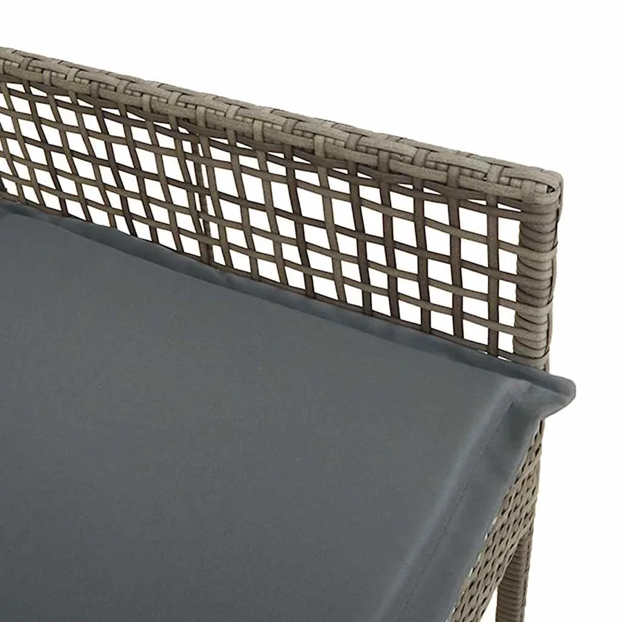 Chaise de jardin 2 pcs Gris 55 x 53 x 85 cm polyrotin - 9