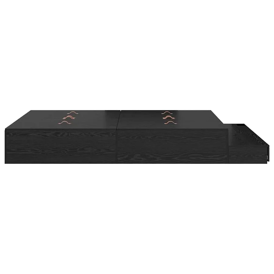 Cadre de lit avec rangement Chêne noir 135 cm Bois d'ingénierie - 9