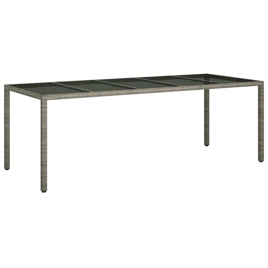 Ensemble de salle à manger pour jardin 9 pcs Gris polyrotin - 5
