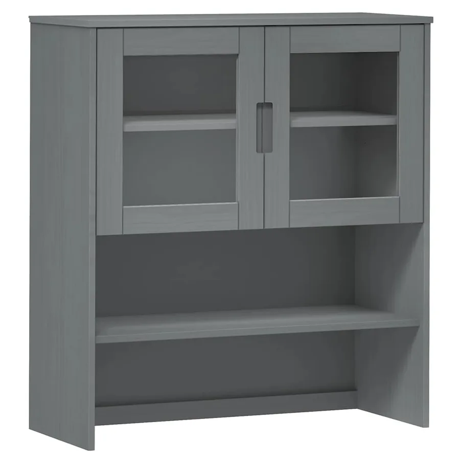 Dessus de buffet MOLDE Gris 90x35x100 cm Bois massif de pin - 2