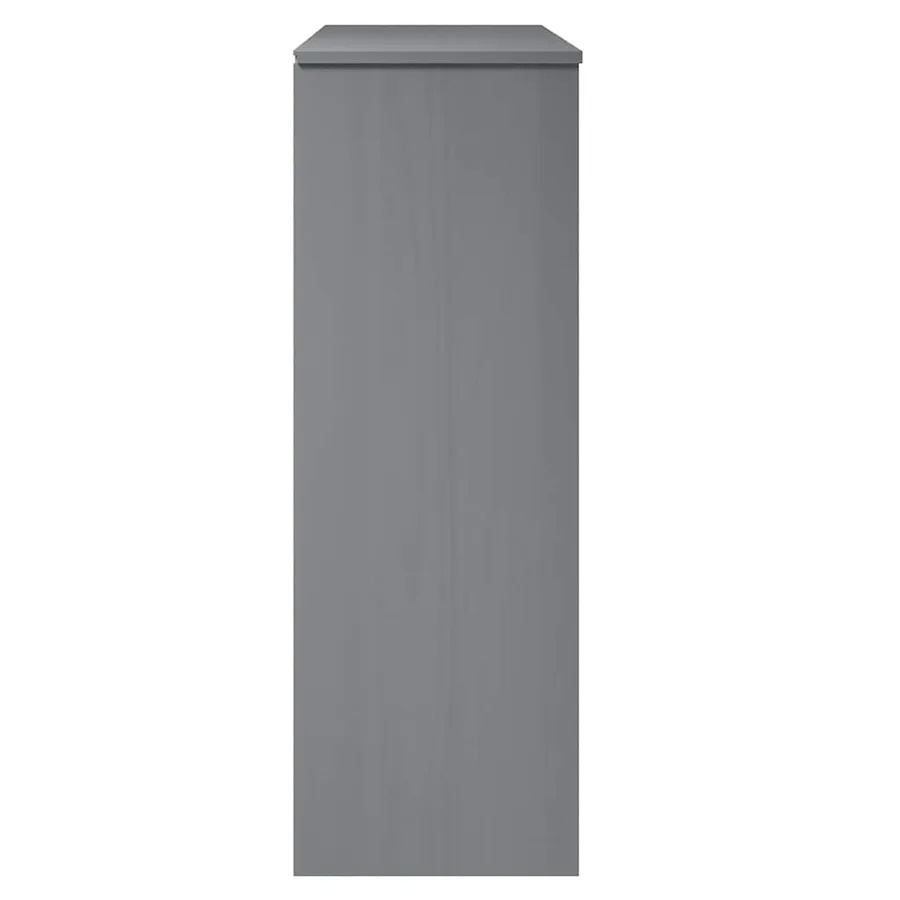 Dessus de buffet MOLDE Gris 90x35x100 cm Bois massif de pin - 6