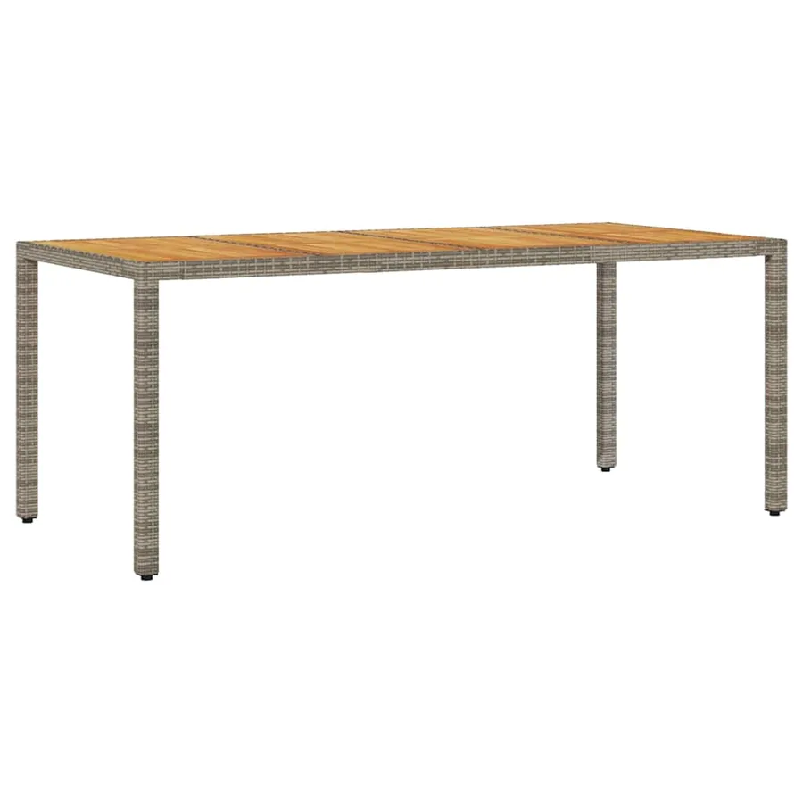 Ensemble de salle à manger pour jardin 7 pcs Gris polyrotin - 5