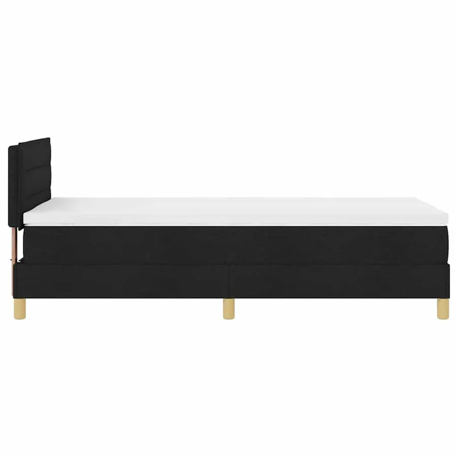 Lit à ressort LED avec bandes LED Noir 80 x 200 cm tissu - 9
