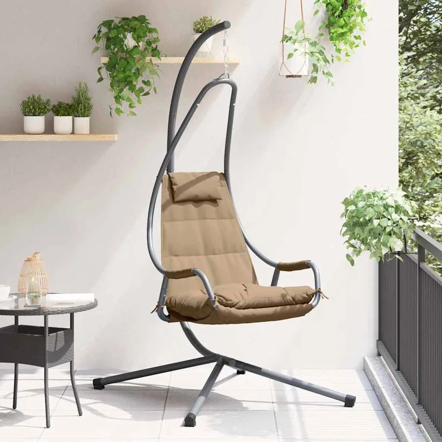 Chaise suspendue Taupe 94 x 107 x 196,5 cm Acier