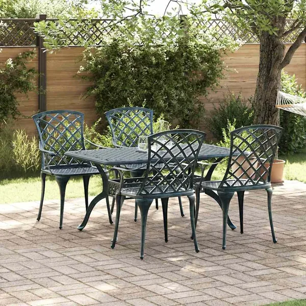 Chaise de jardin 4 pcs Vert 61 x 60,5 x 93cm Aluminium