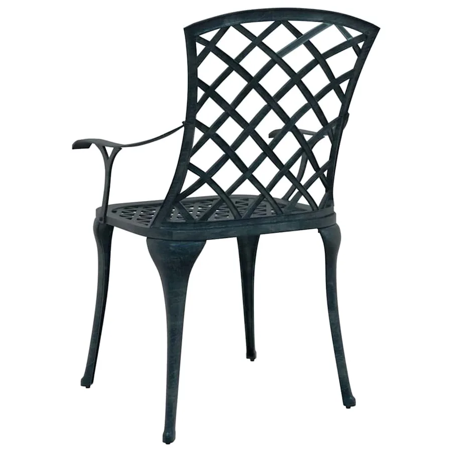 Chaise de jardin 4 pcs Vert 61 x 60,5 x 93cm Aluminium - 7