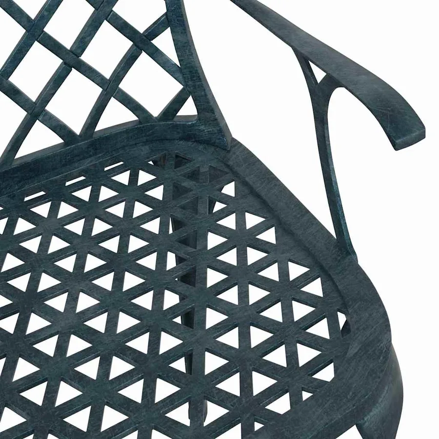 Ensemble de salle à manger pour jardin 3 pcs Vert Aluminium - 11