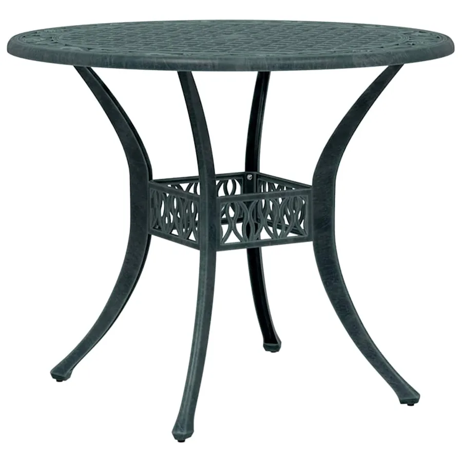 Ensemble de salle à manger pour jardin 3 pcs Vert Aluminium - 5