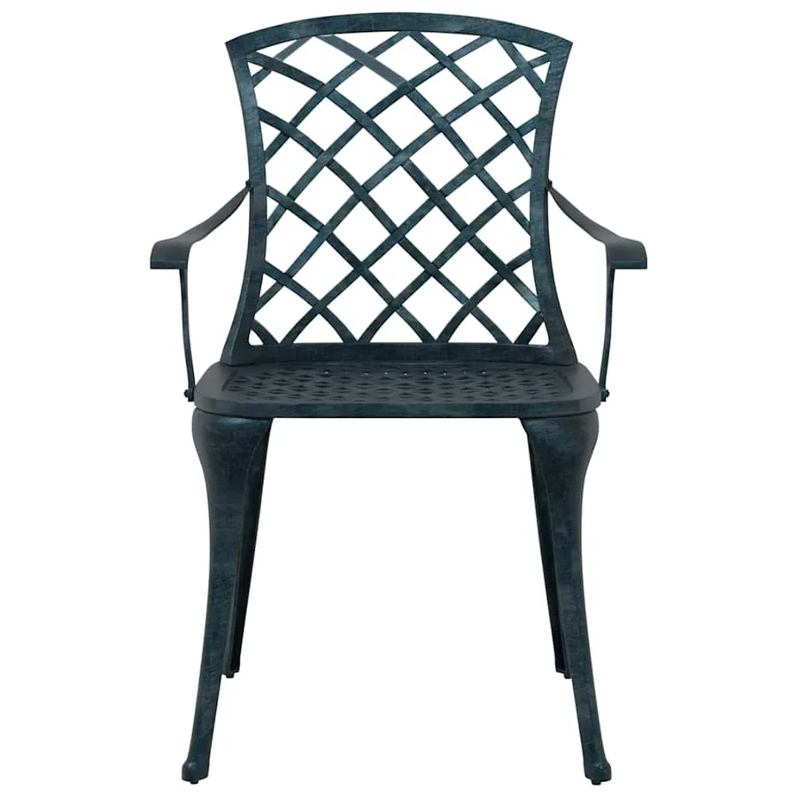 Ensemble de salle à manger pour jardin 3 pcs Vert Aluminium - 7