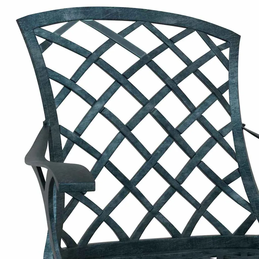 Ensemble de salle à manger pour jardin 3 pcs Vert Aluminium - 8