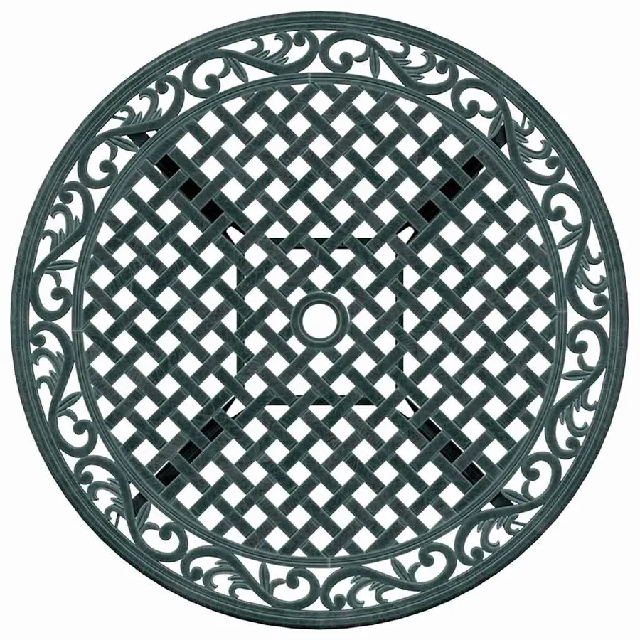 Ensemble de salle à manger pour jardin 3 pcs Vert Aluminium - 9