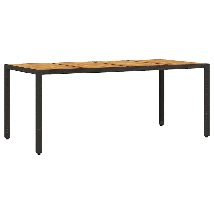 Ensemble de salle à manger pour jardin 7 pcs Noir polyrotin - 5