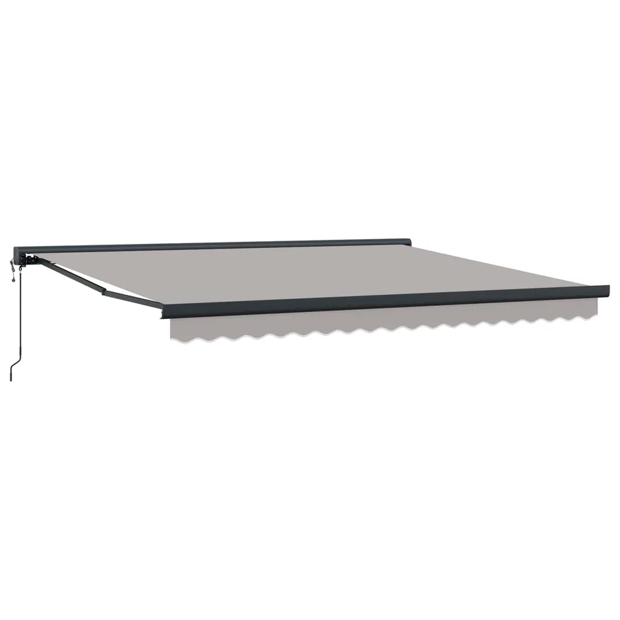 Auvent rétractable Gris clair 400 × 300 cm Tissu et Métal - 2