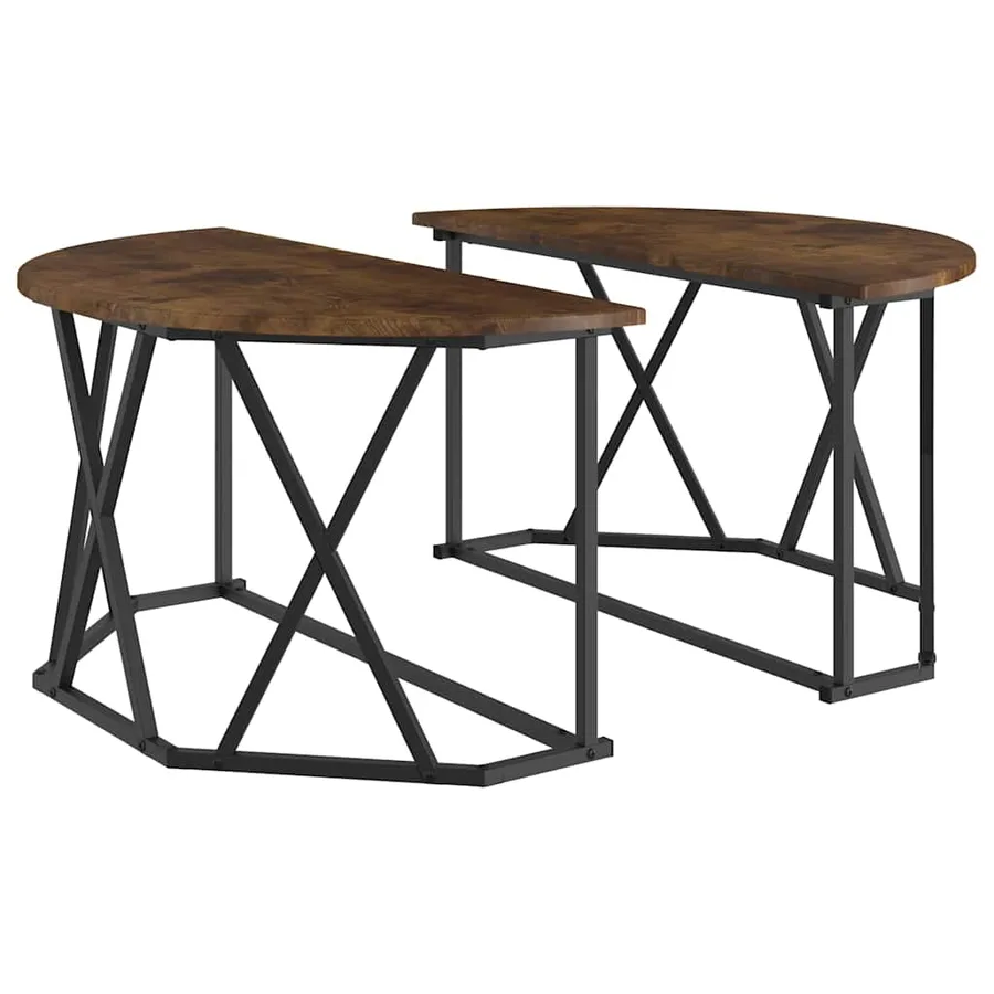 Table basse Chêne fumé 80 x 80 x 42 cm - 2