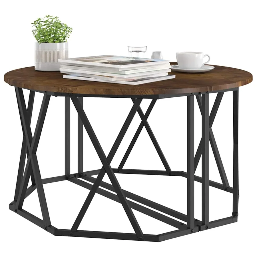 Table basse Chêne fumé 80 x 80 x 42 cm - 3