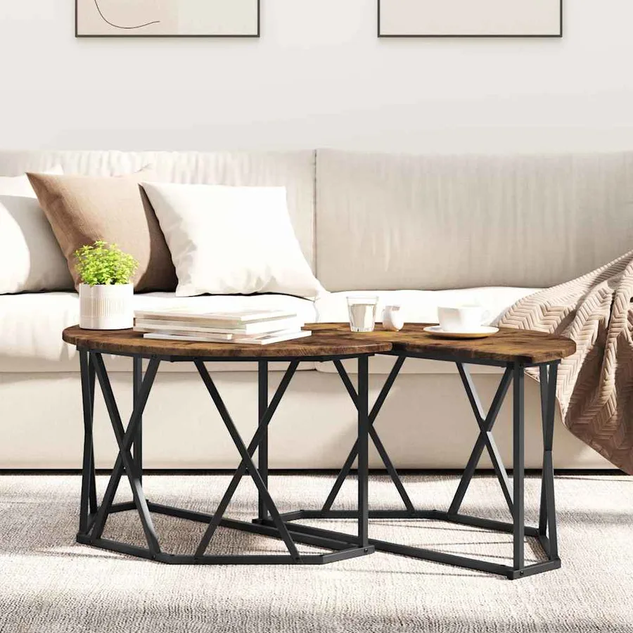 Table basse Chêne fumé 80 x 80 x 42 cm - 4