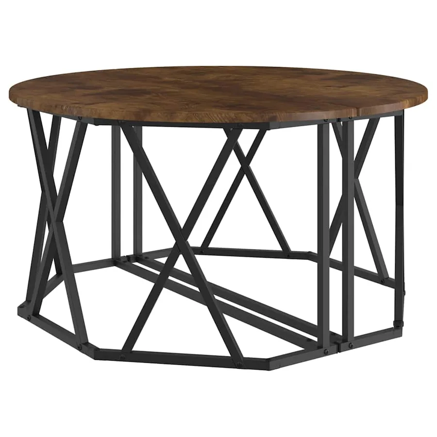 Table basse Chêne fumé 80 x 80 x 42 cm - 5