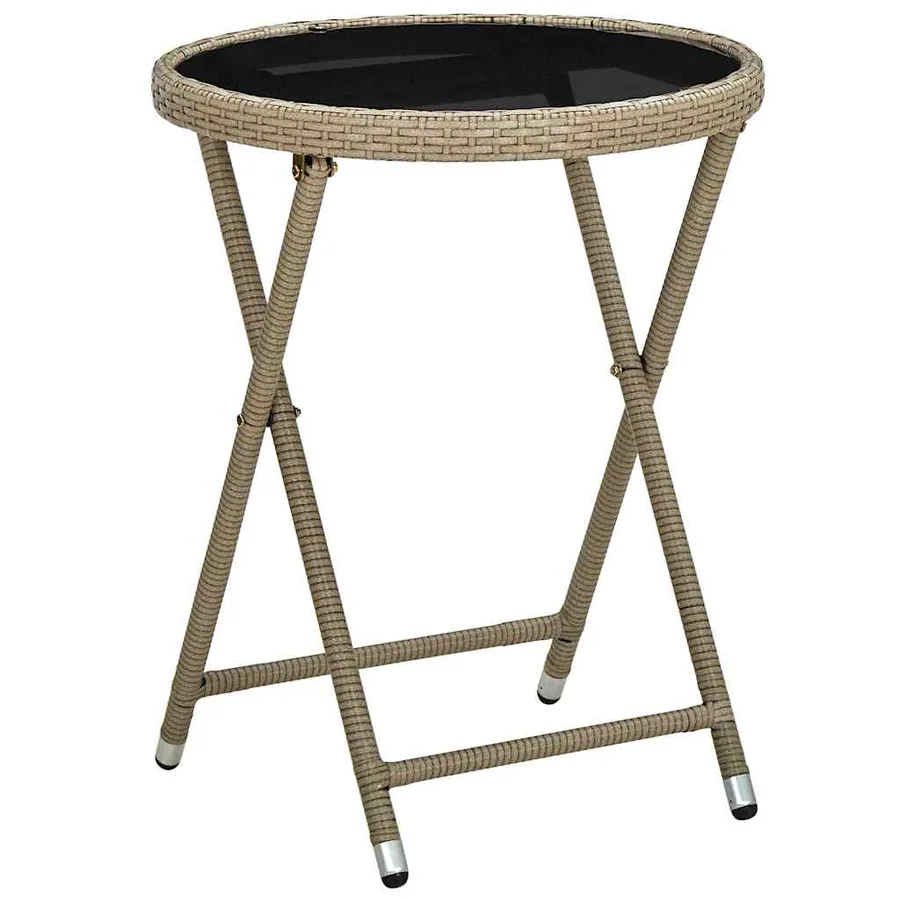Ensemble bistro de jardin 3 pcs Beige polyrotin - 5
