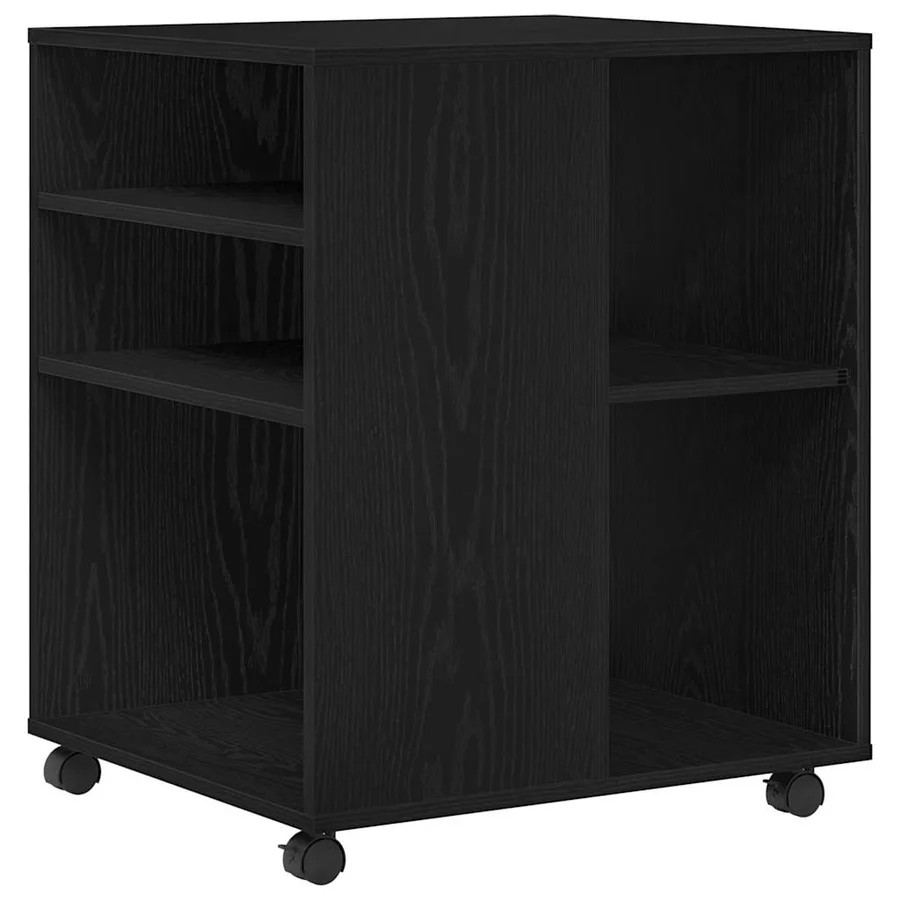 Armoire de rangement avec roue Chêne noir 60 x 53 x 72,5 cm - 2