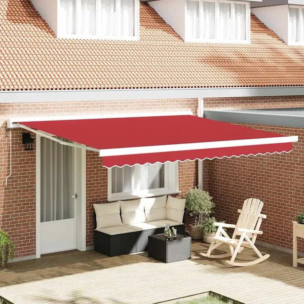 Toile de rechange pour auvent Rouge 4 × 3 m Polyester