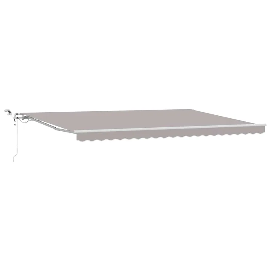 Auvent rétractable Gris clair 500 × 300 cm Polyester - 2