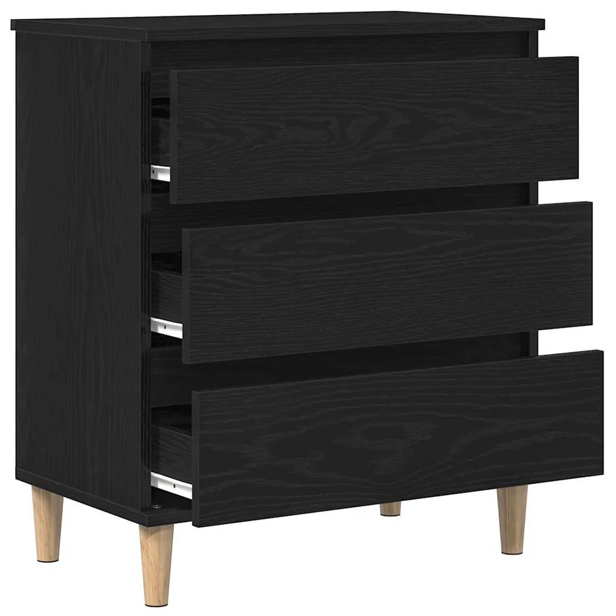 Buffet avec tiroir Chêne noir 60 x 35 x 70 cm Bois d'ingénierie - 5