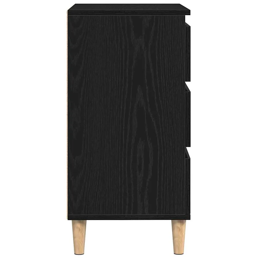 Buffet avec tiroir Chêne noir 60 x 35 x 70 cm Bois d'ingénierie - 7