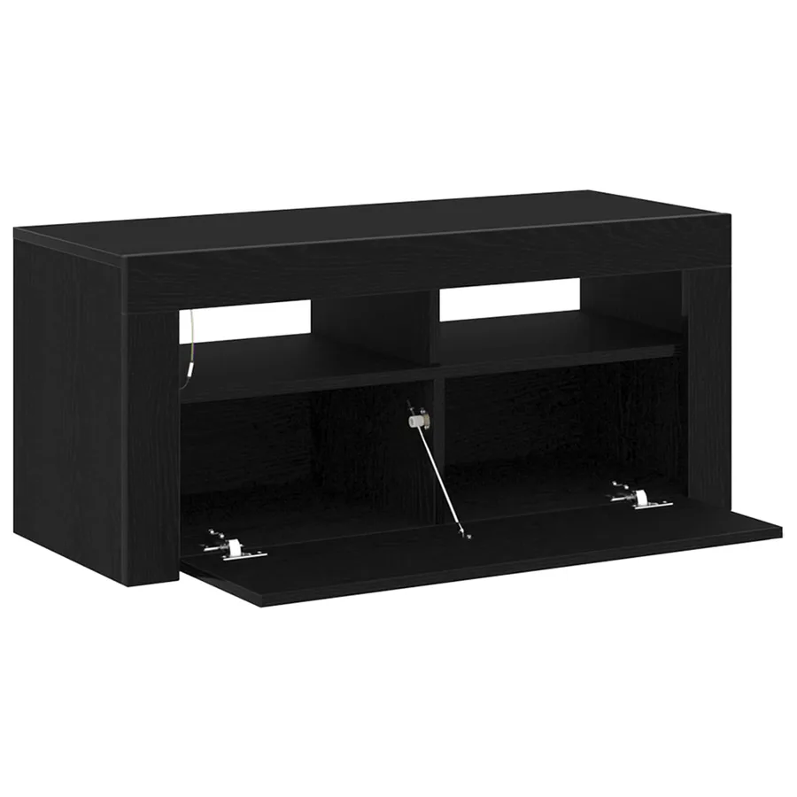Meuble TV Chêne noir 90 x 35 x 40 cm Bois d'ingénierie - 10