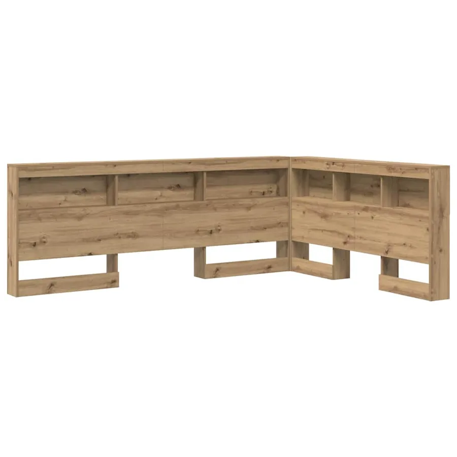 Tête de lit de rangement Chêne artisanal Bois d'ingénierie - 2