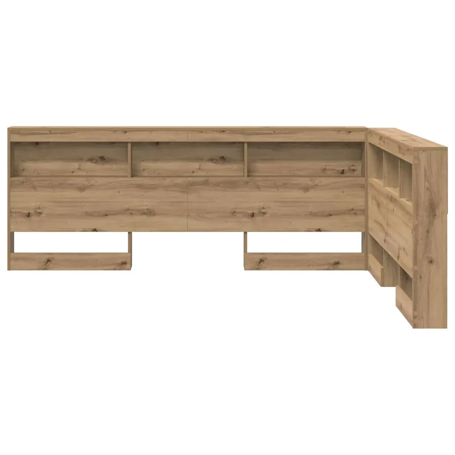 Tête de lit de rangement Chêne artisanal Bois d'ingénierie - 6