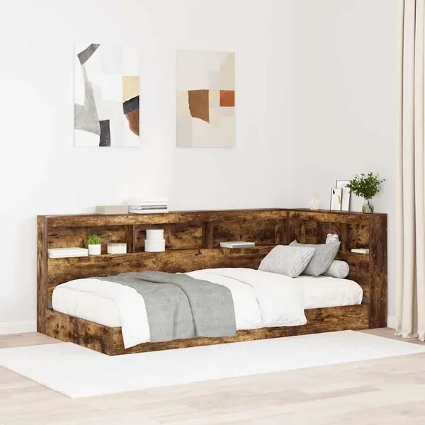Tête de lit de rangement Chêne fumé 100 cm Bois d'ingénierie