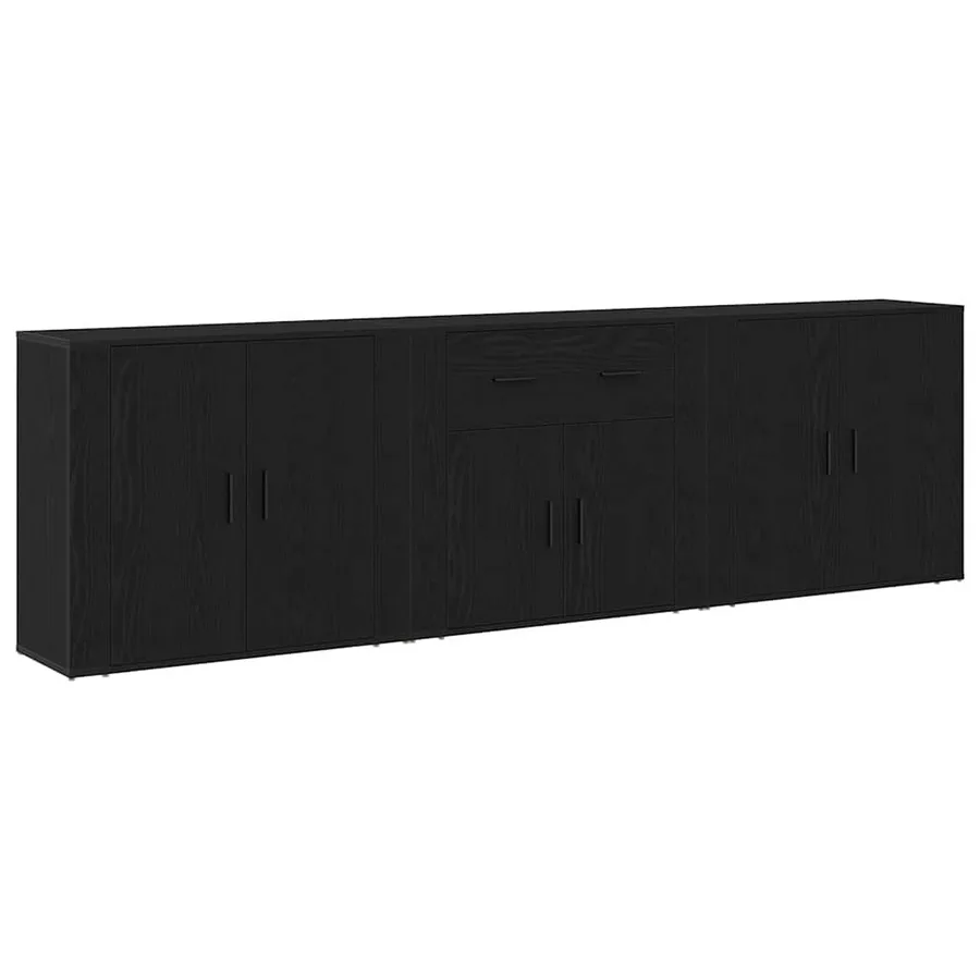 Buffet Chêne noir 240 x 33 x 70 cm Bois d'ingénierie - 2