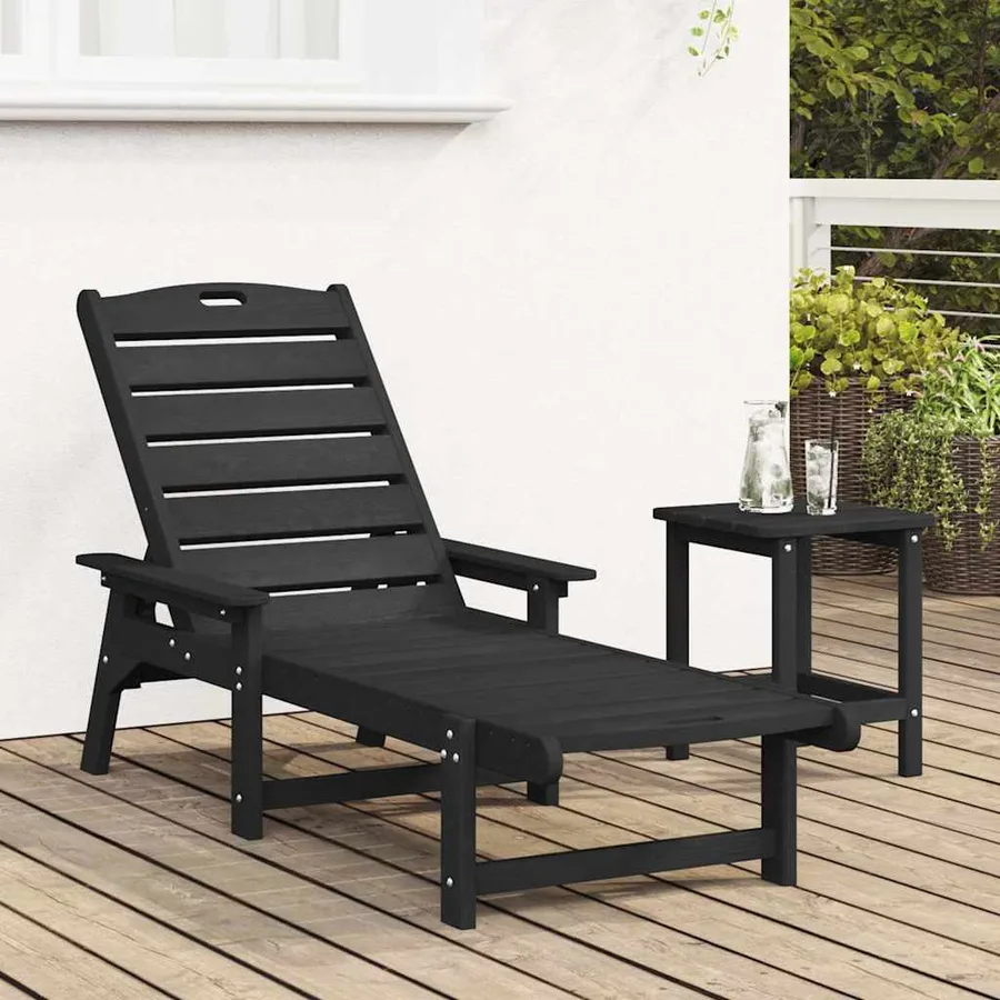 Transat Noir 195,5 x 53 x 98,5 cm HDPE - 3