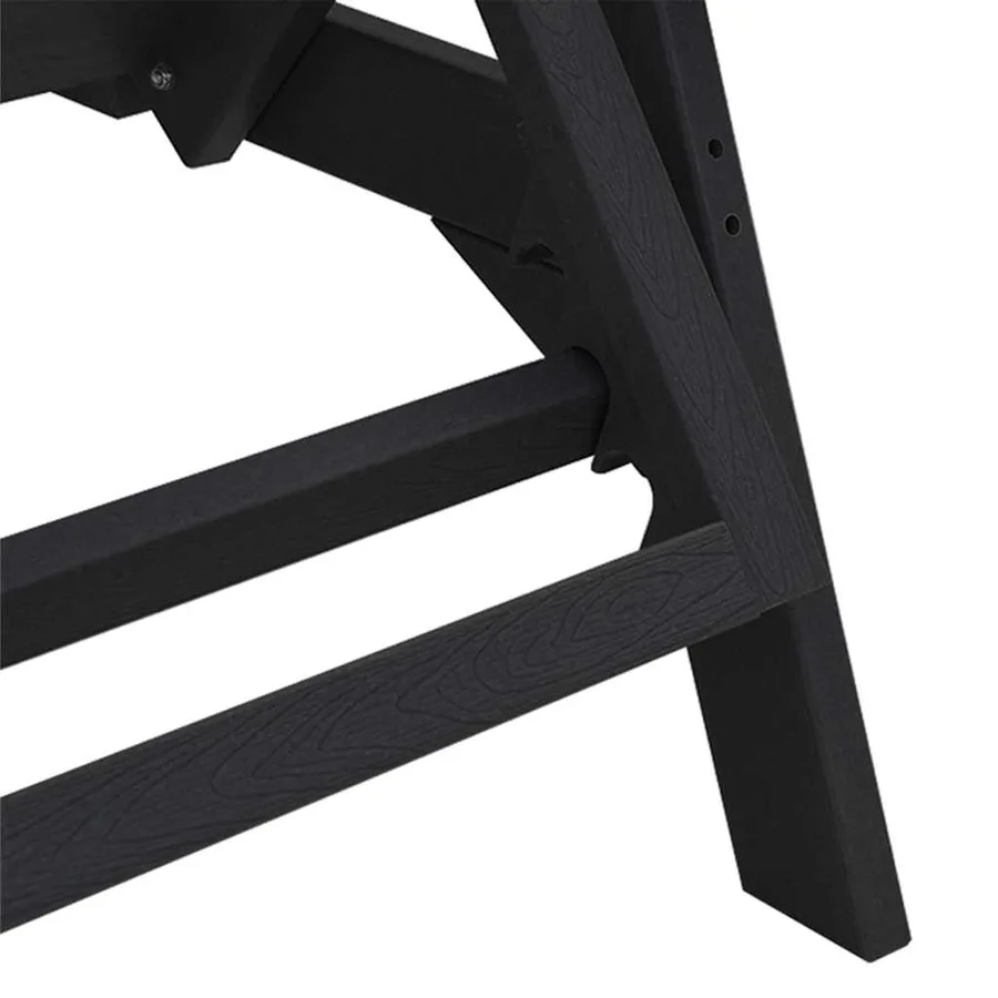 Transat 2 pcs Noir 195,5 x 53 x 98,5 cm Polyéthylène - 7