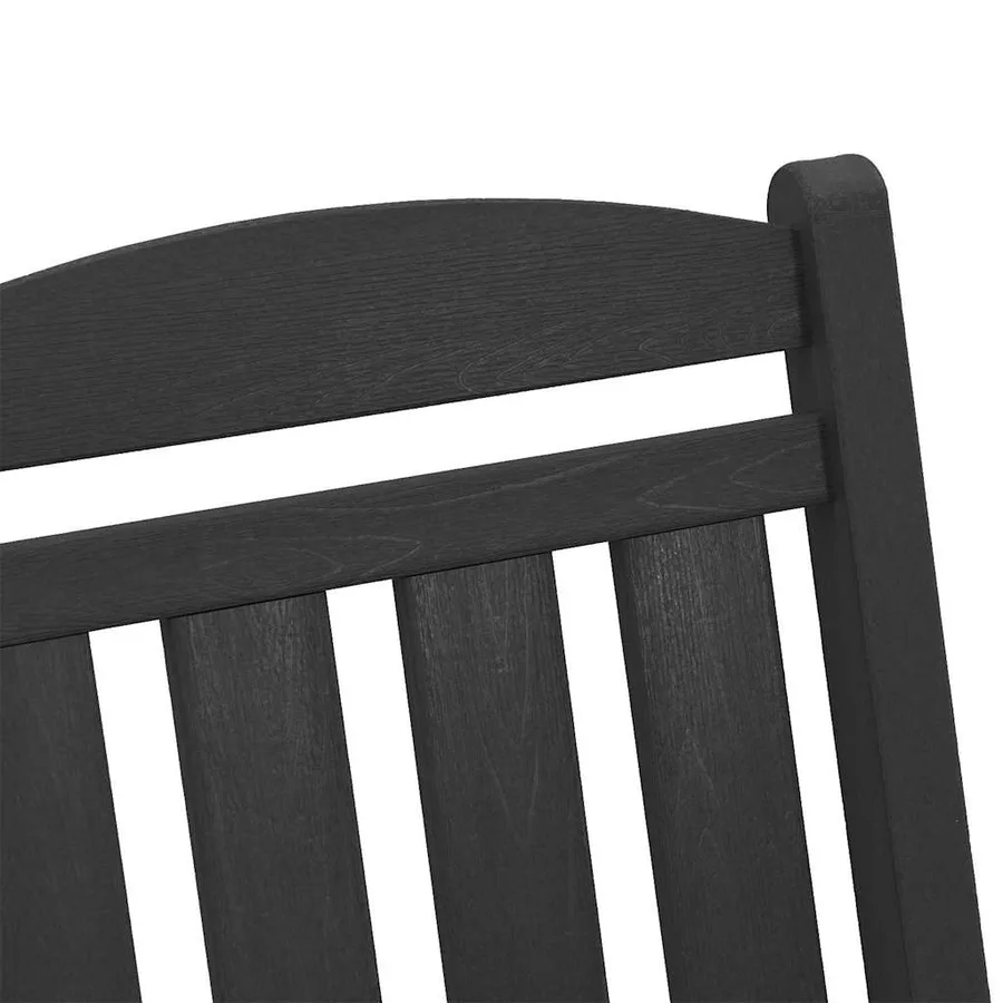 Chaise à bascule 2 pcs Noir 92 x 70 x 108 cm Polyéthylène - 10