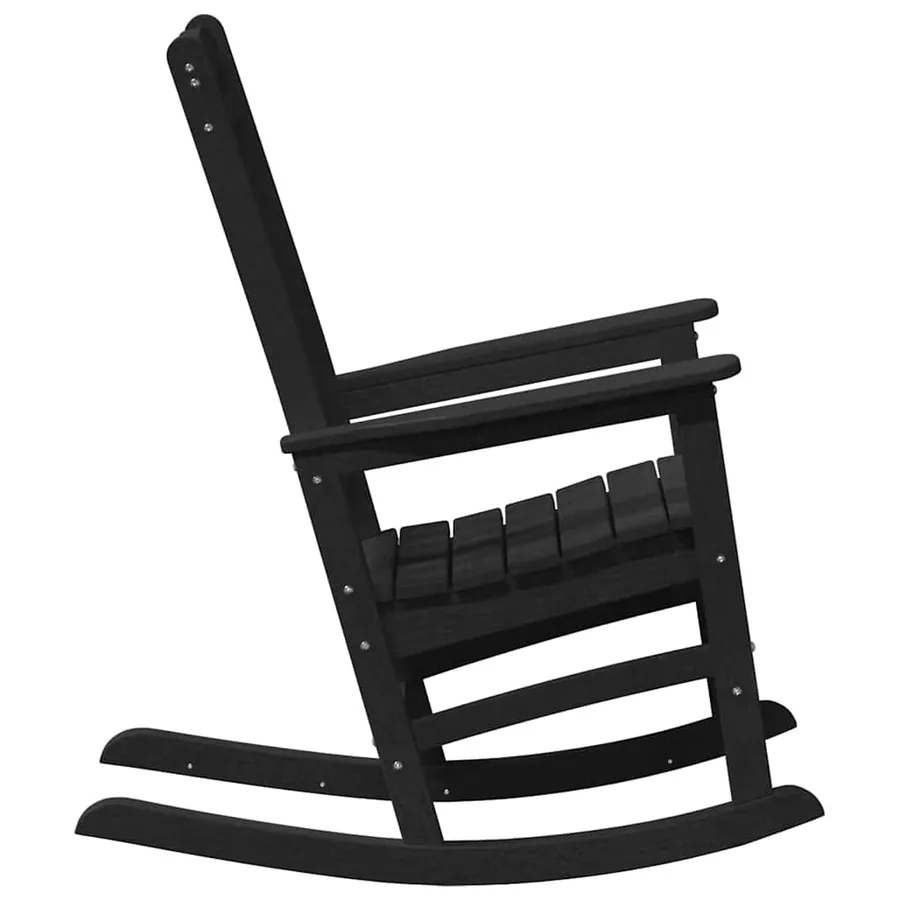 Chaise à bascule 2 pcs Noir 92 x 70 x 108 cm Polyéthylène - 6