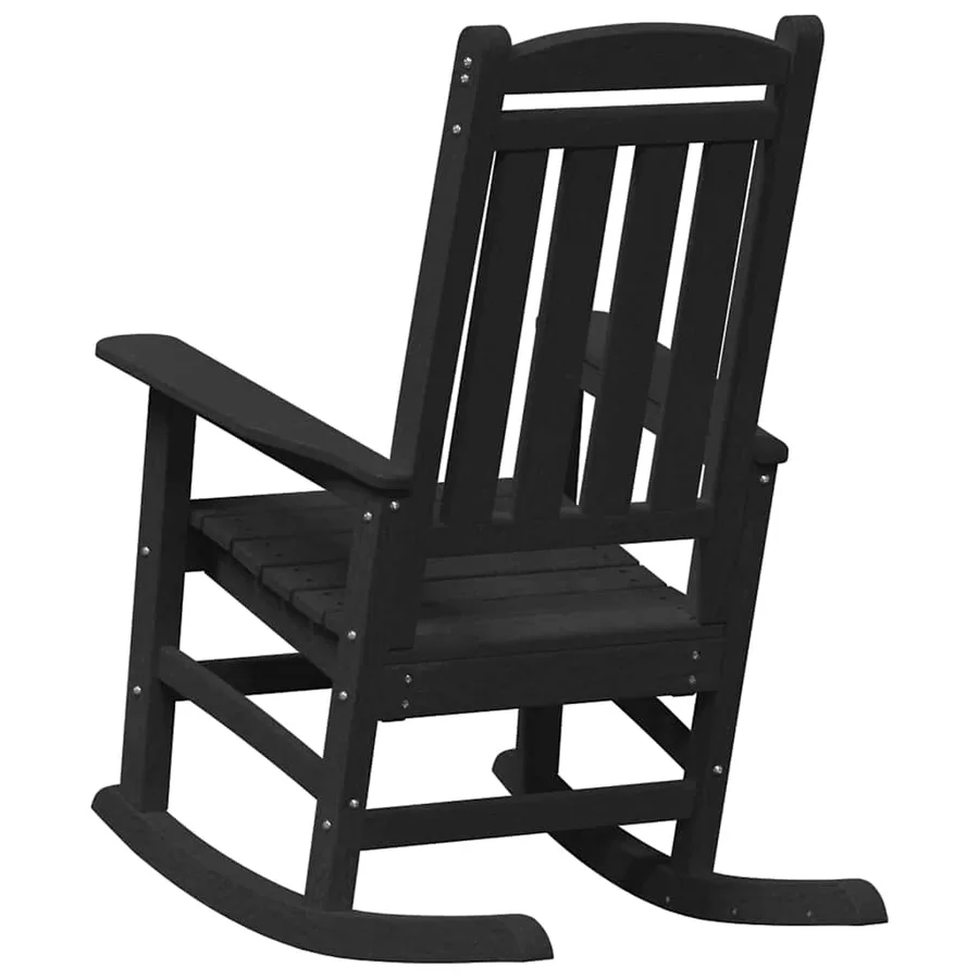 Chaise à bascule 2 pcs Noir 92 x 70 x 108 cm Polyéthylène - 7