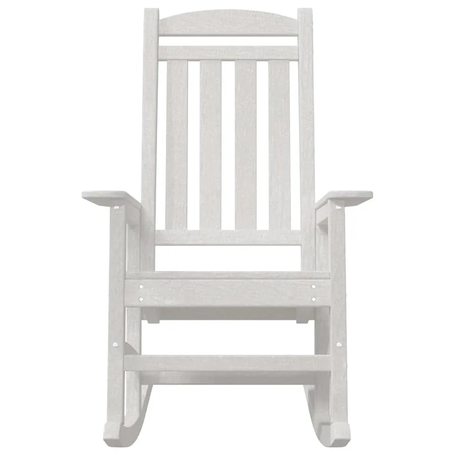 Chaise à bascule 2 pcs Blanc 92 x 70 x 108 cm Polyéthylène - 5