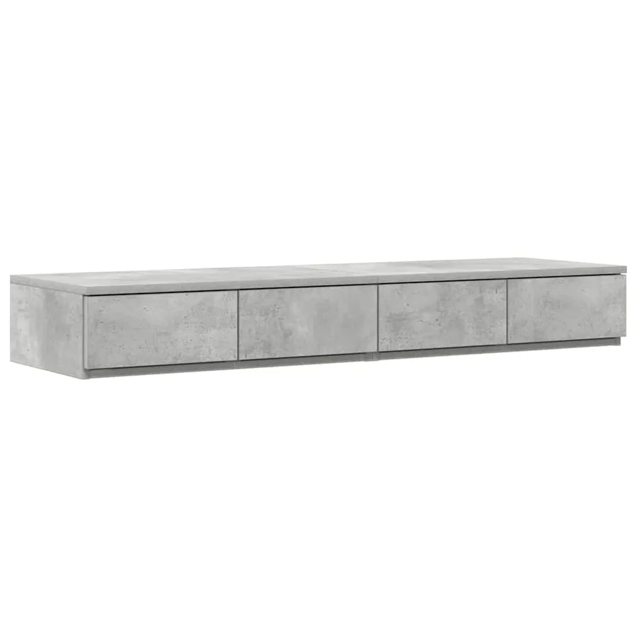Cadre de lit avec rangement Gris béton 120 cm Bois d'ingénierie - 5