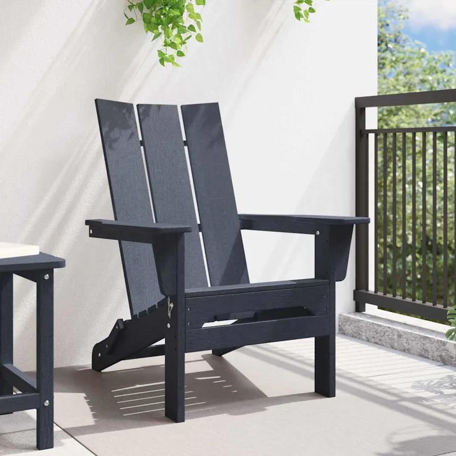 Chaise Adirondack pliante Bleu marine 80,5 x 74,5 x 92 cm HDPE - 3