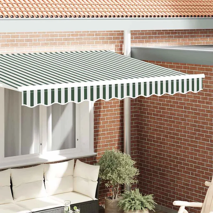 Remplacement de lambrequin Vert et blanc 2,5 m Polyester