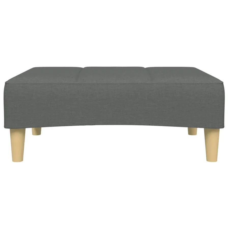 Repose-pied gris foncé 77x55x31 cm tissu - 4