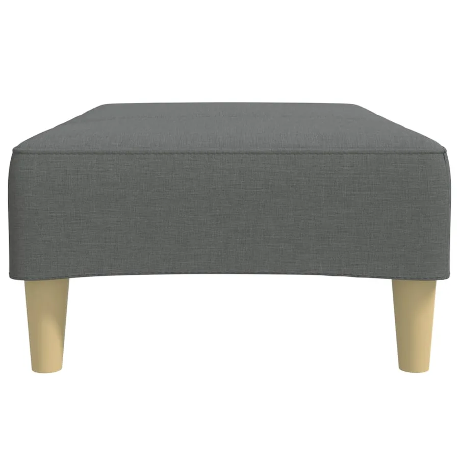Repose-pied gris foncé 77x55x31 cm tissu - 5