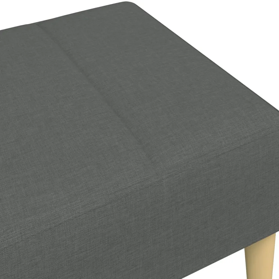 Repose-pied gris foncé 77x55x31 cm tissu - 6