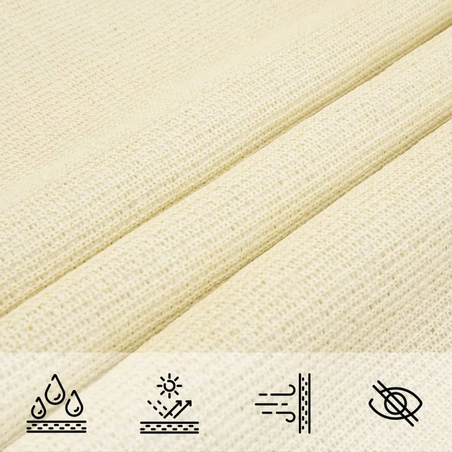 Voile d'ombrage 160 g/m² Crème 6x8 m PEHD - 7
