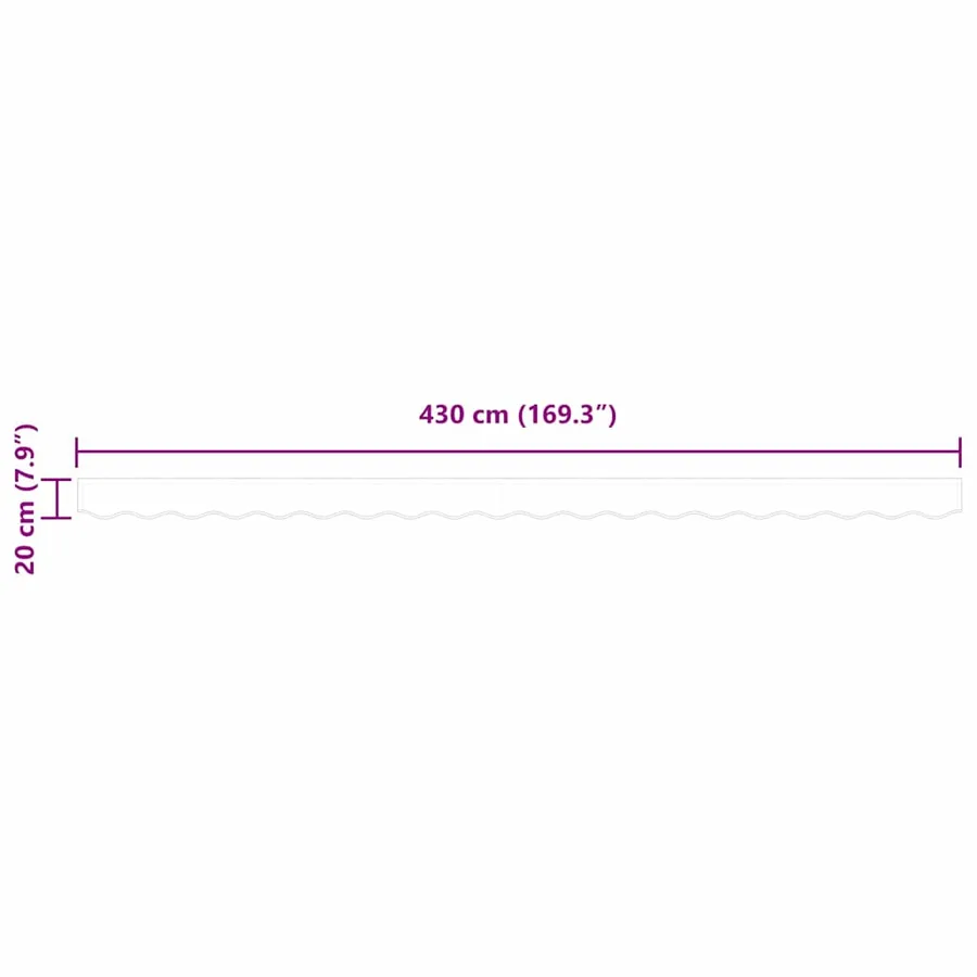 Remplacement de lambrequin Blanc 4,5 m Polyester - 8