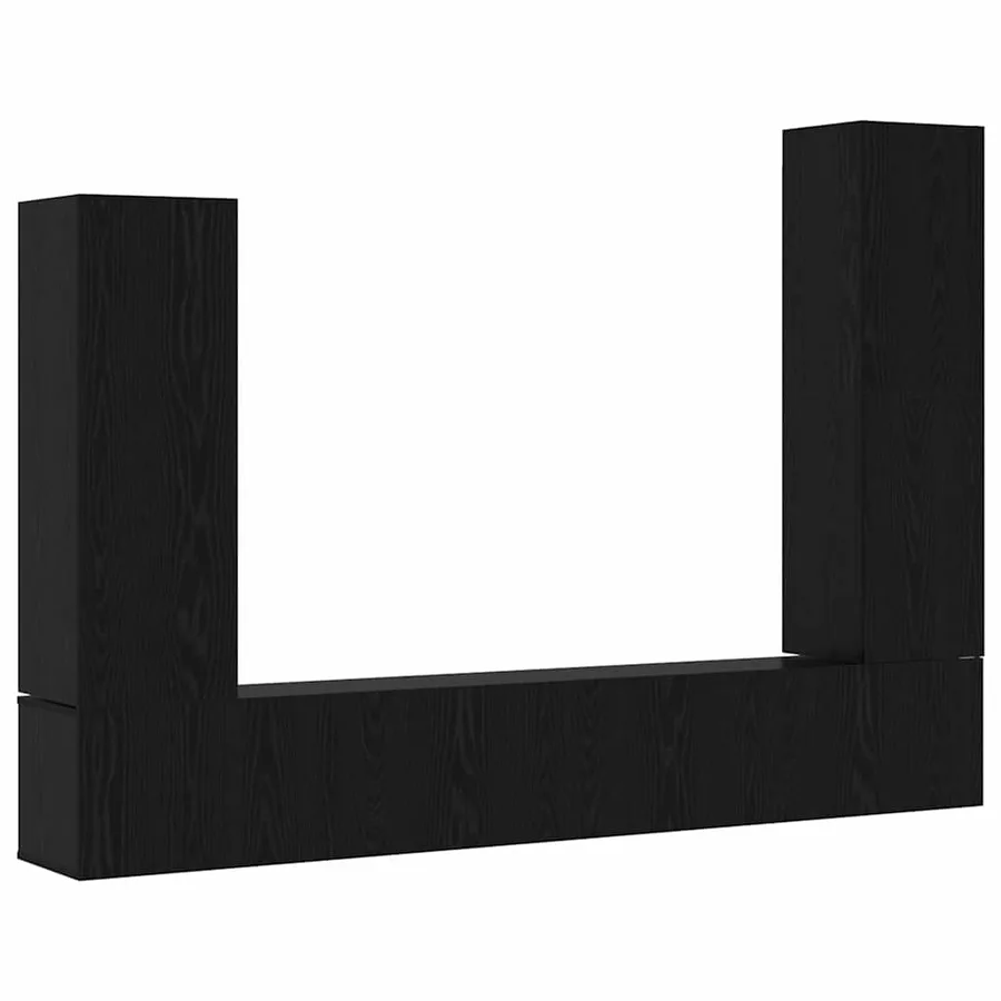 Ensemble meuble TV 4 pcs Chêne noir Bois d'ingénierie - 2