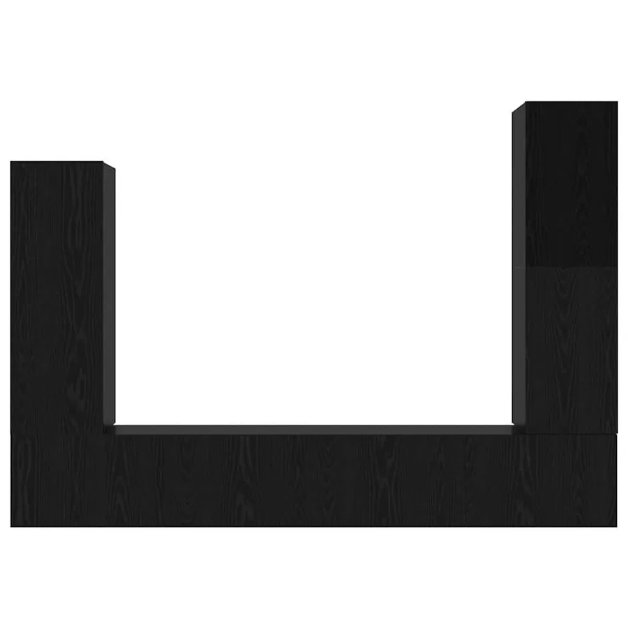 Ensemble meuble TV 4 pcs Chêne noir Bois d'ingénierie - 9